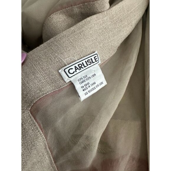 CARLISLE 100% Linen Floral Embroidered Dress and Matching Scarf Shawl - Picture 13 of 14